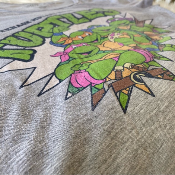 TMNT, Graphic Tee, T-Shirt, Gray, XL - Picture 11 of 12